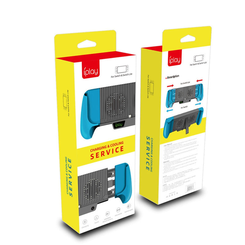 Chargez l'image dans la visionneuse de la galerie, Switch Lite Host Charging Grips Stand Shell Cooling Fan(Blue) - Polar Tech Australia