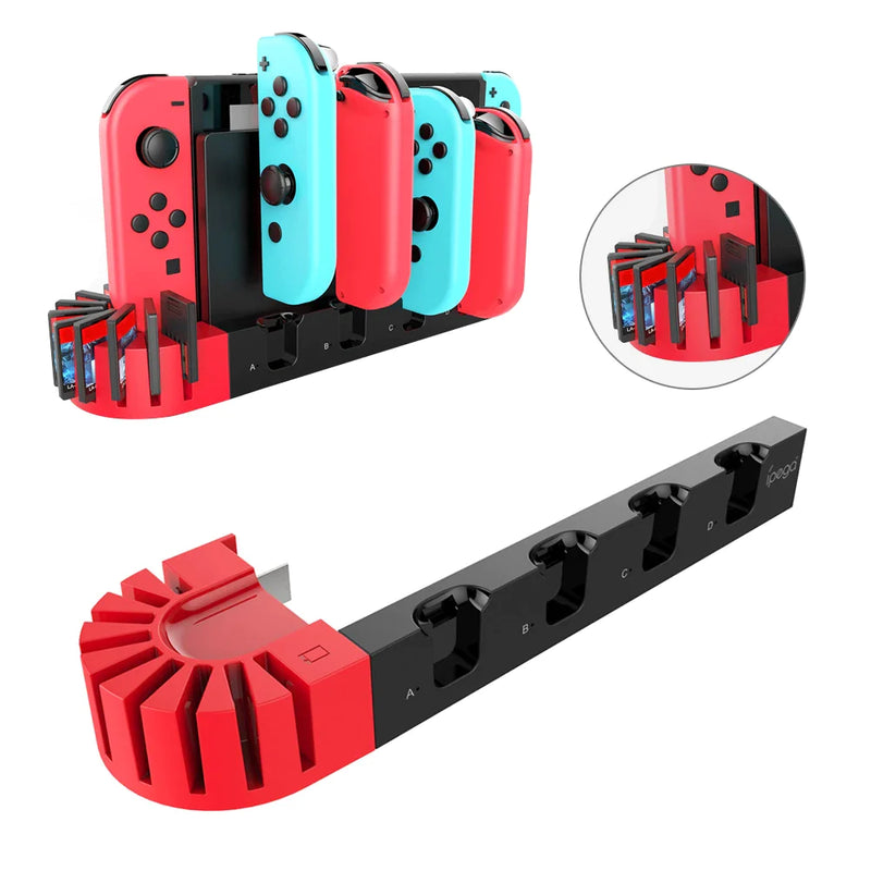 Chargez l'image dans la visionneuse de la galerie, Nintendo Switch Joy-Con Console Holder Charging Stand Base with LED Indicator & Card Slot - Polar Tech Australia