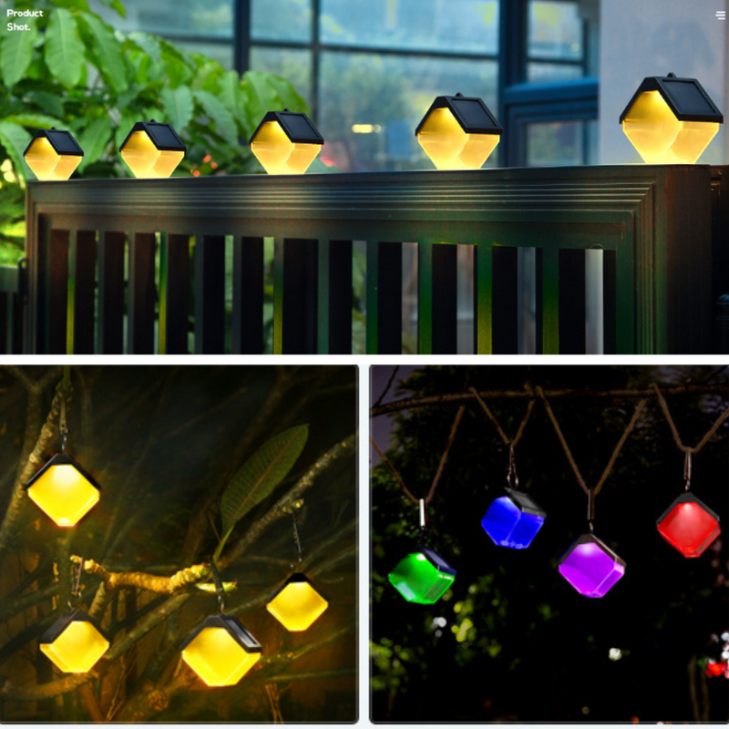 Load image into Gallery viewer, Colourful Solar Wall Lights Outdoor 6LED Waterproof Wall Lamp for Balcony Patio Courtyards Fence Lamps Garden Décor Solar Outdoor Wall Light - Polar Tech Australia