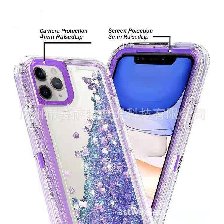 Chargez l'image dans la visionneuse de la galerie, Apple iPhone 11/Pro/Max Glitter Clear Transparent Liquid Sand Watering Case - Polar Tech Australia