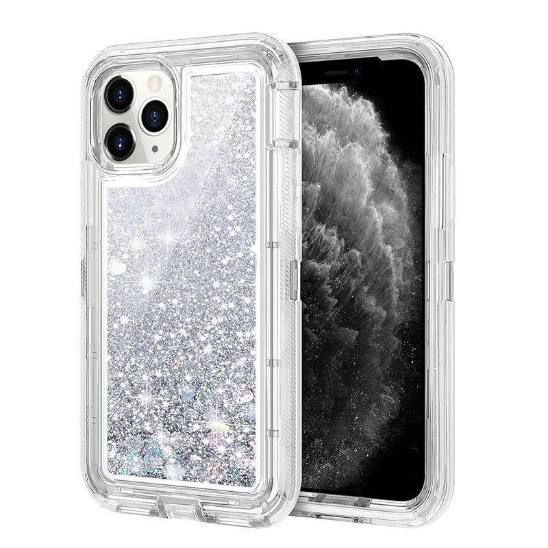Chargez l'image dans la visionneuse de la galerie, Apple iPhone 12/Mini/Pro/Max Glitter Clear Transparent Liquid Sand Watering Case - Polar Tech Australia