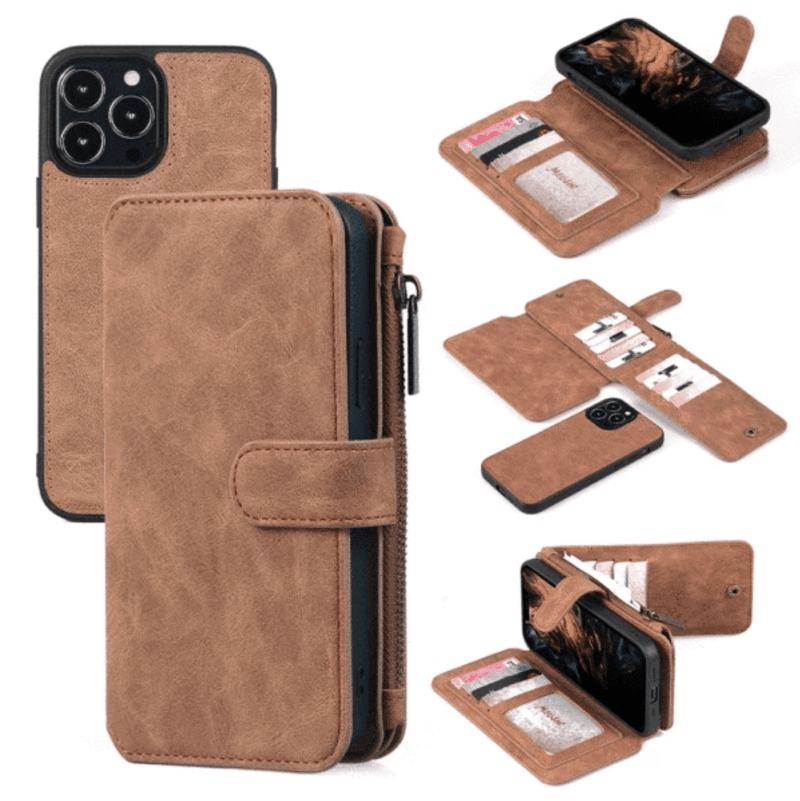 Chargez l'image dans la visionneuse de la galerie, Apple iPhone 13/Mini/Pro/Max Detachable Magnet Multiple Card Wallet Flip Case - Polar Tech Australia