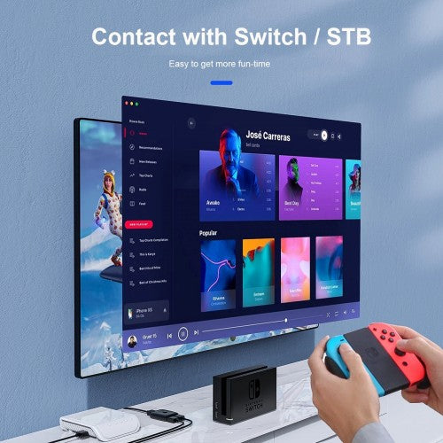 Chargez l'image dans la visionneuse de la galerie, Nintendo Switch PS5 HDMI 2.0 Bidirectional Switcher with Two In One Out Adapter Audio Converter - Polar Tech Australia