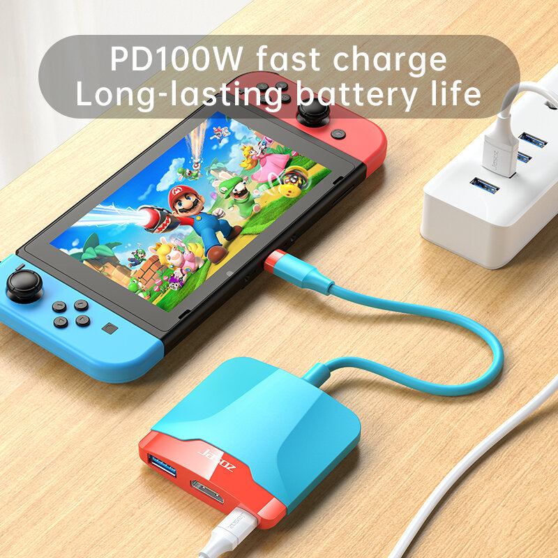 Chargez l'image dans la visionneuse de la galerie, Nintendo NS Switch Host USB C to HDMI Adapter 4K USB 3.0  Portable Docking Station 100W PD Video Converter - Polar Tech Australia