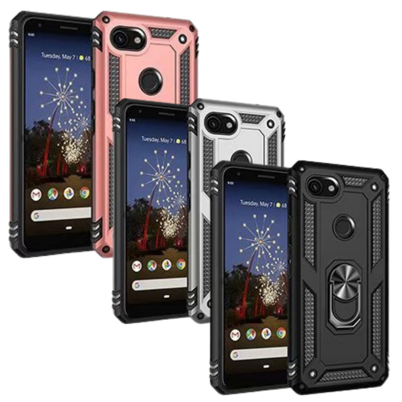 Chargez l'image dans la visionneuse de la galerie, Google Pixel 3A / 3A XL Armor Shield Heavy Duty Magnet Ring Holder Drop Proof Case - Polar Tech Australia