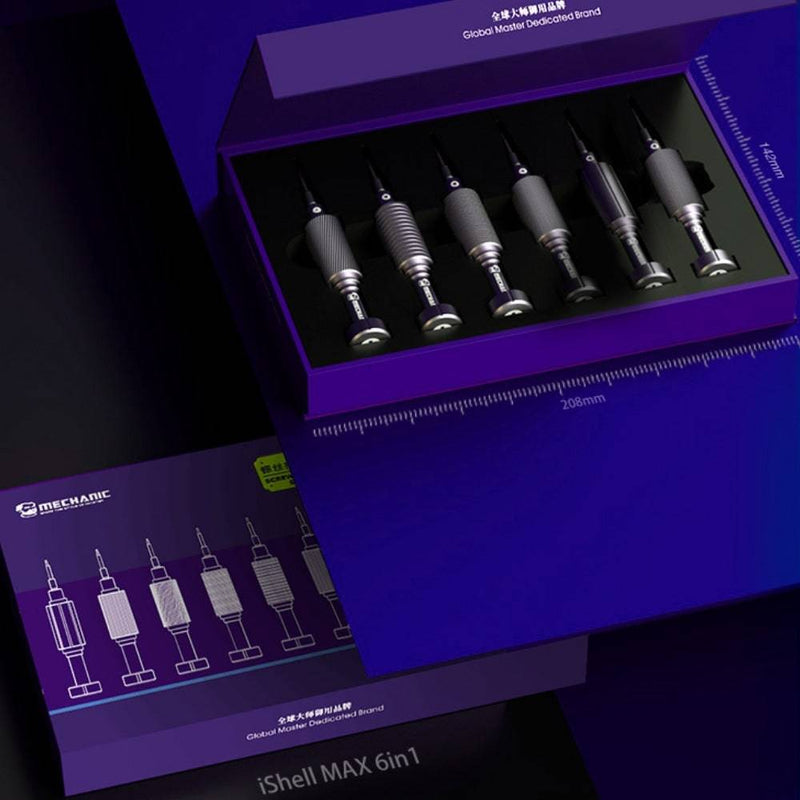 Chargez l'image dans la visionneuse de la galerie, Mechanic Mortar Mini 6 in 1 Set Mobile Phone & Tablet Repair Precision Short Screwdriver - Polar Tech Australia