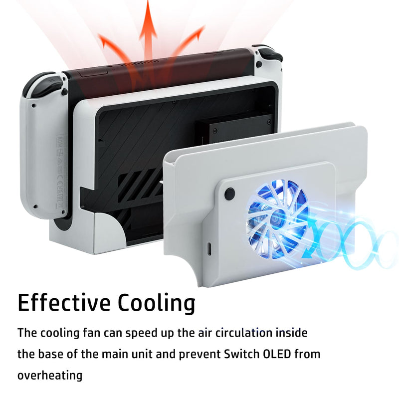Chargez l'image dans la visionneuse de la galerie, Nintendo Switch OLED Dock Cooling Fan with Game Card Storage - Polar Tech Australia