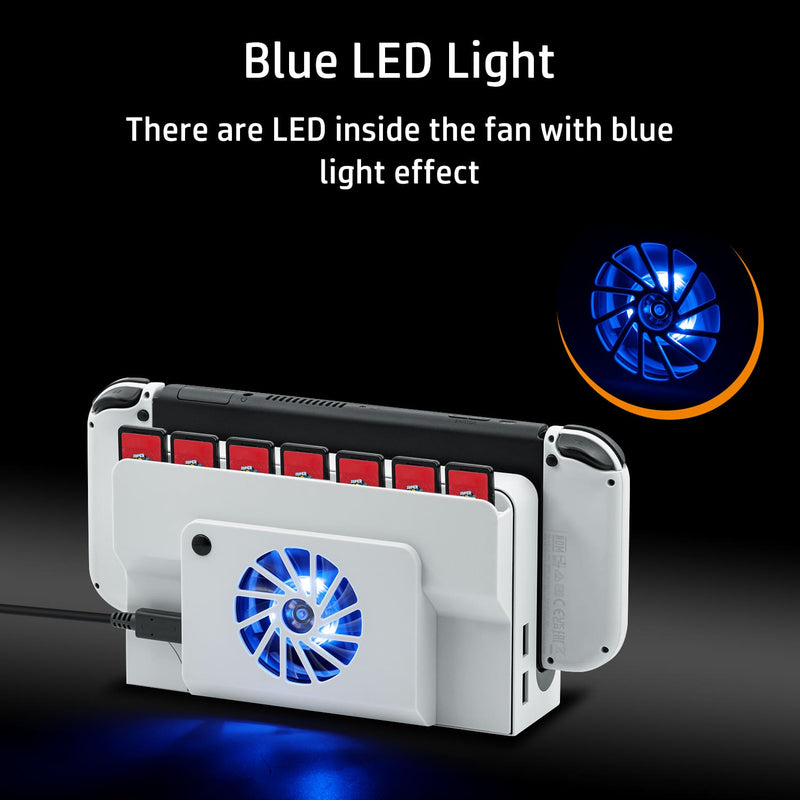 Chargez l'image dans la visionneuse de la galerie, Nintendo Switch OLED Dock Cooling Fan with Game Card Storage - Polar Tech Australia