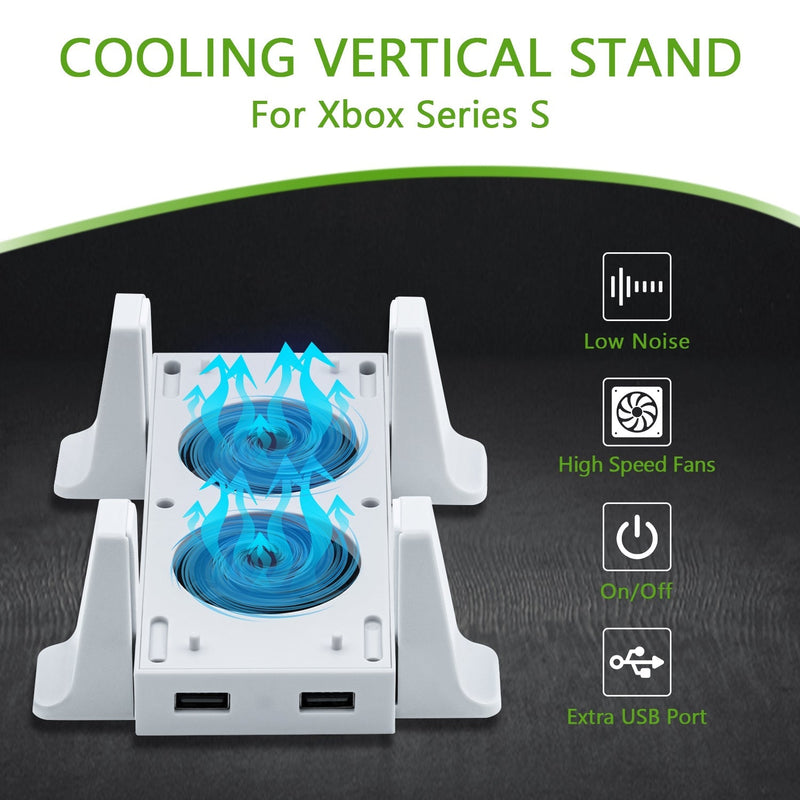 Chargez l'image dans la visionneuse de la galerie, Xbox Series S Console Cooling Dual Fan Vertical Stand Base - Polar Tech Australia