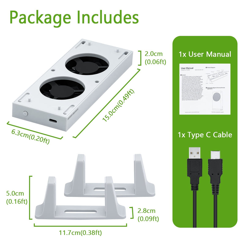 Chargez l'image dans la visionneuse de la galerie, Xbox Series S Console Cooling Dual Fan Vertical Stand Base - Polar Tech Australia