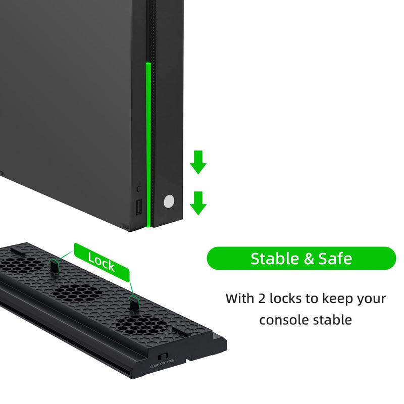 Chargez l'image dans la visionneuse de la galerie, Xbox One X Vertical Cooling Stand with 3 Fans and 3 USB Ports - Polar Tech Australia