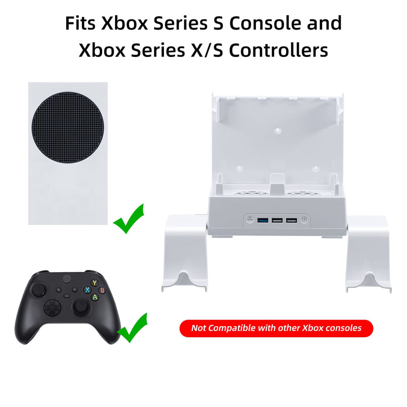 Load image into Gallery viewer, Xbox Series S Wall-mounted Color Changing Cooling Stand with Hook - Polar Tech Australia