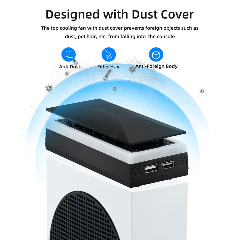 Cargue la imagen en el visor de la galería, Xbox Series S Upper Top Cooling Fan with RGB Lighting - Polar Tech Australia