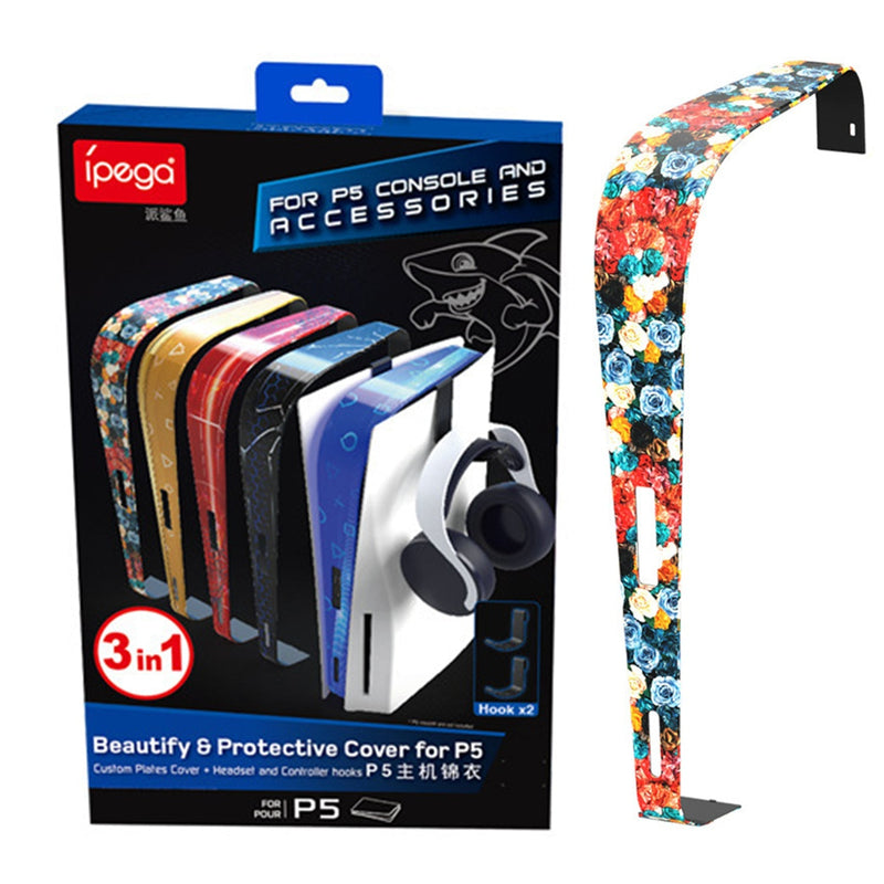 Cargue la imagen en el visor de la galería, PlayStation 5 / PS5 Console 3 In 1 Middle Panel Protective Face-plate Cover with Hooks - Polar Tech Australia