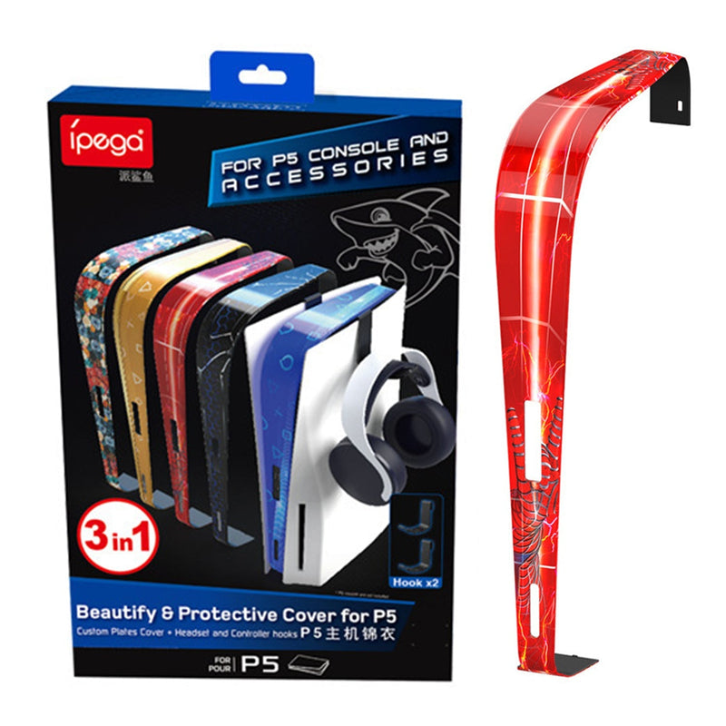 Cargue la imagen en el visor de la galería, PlayStation 5 / PS5 Console 3 In 1 Middle Panel Protective Face-plate Cover with Hooks - Polar Tech Australia