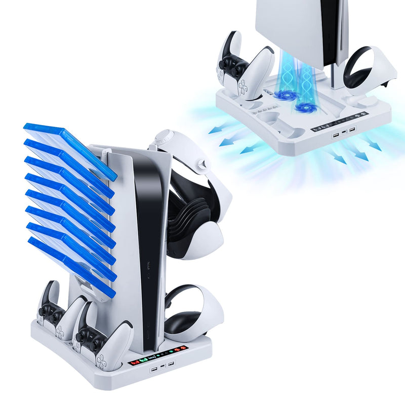 Load image into Gallery viewer, PS5/ PS VR2 Controller Multifunctional Cooling Stand with Charging - Polar Tech Australia