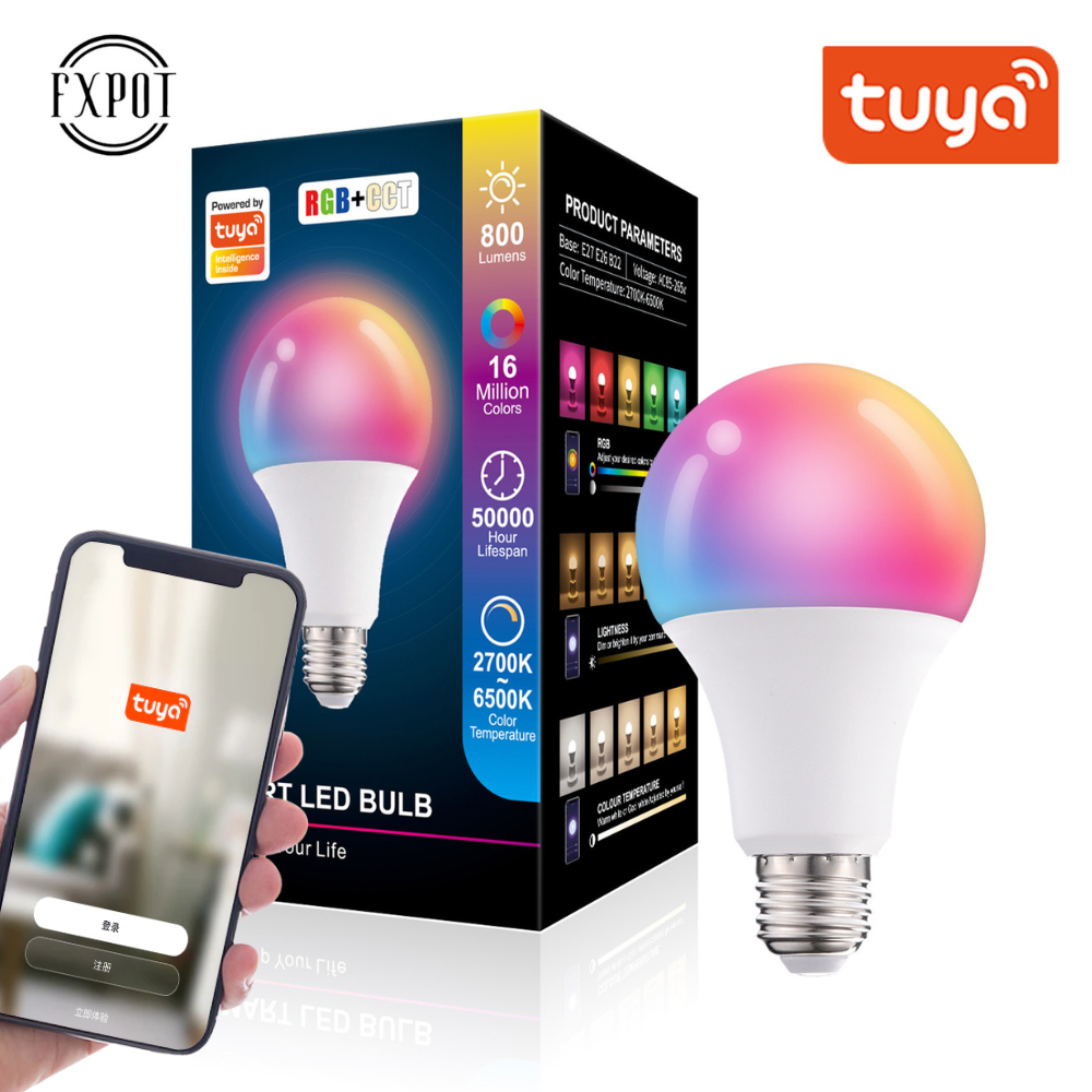 TUYA Smart Home E27 RGB LED 10W Light Bulb Wireless Control