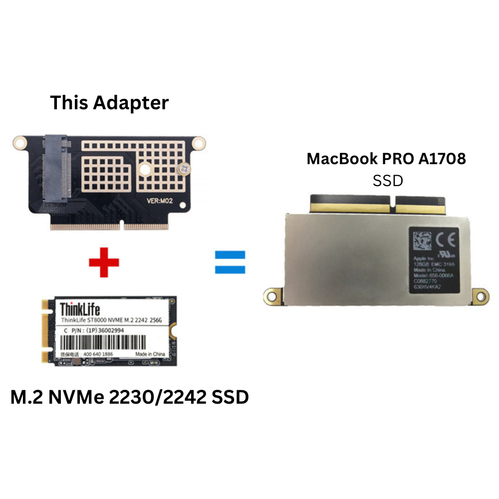 Pcie Ssd Adapter Ssd For Macbook Pro A1708 ADAPTER FOR NON APPLE