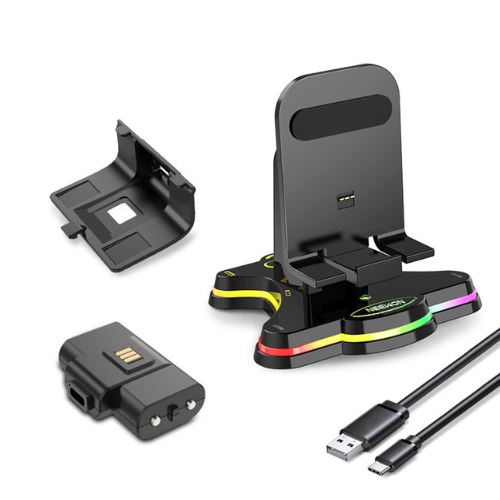 Cargue la imagen en el visor de la galería, XBox One & Xbox Series X/S Wireless Controller Fast Charger Wireless Magnetic Charging Dock Station with RGB Light - Polar Tech Australia