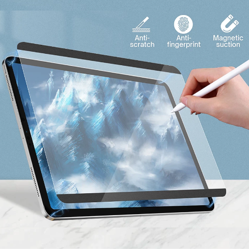[Paper Like][Magnetic Suction] Apple iPad  Removable/Reusable/Anti-glare/Anti-fingerprint Drawing Friendly Screen  Protector