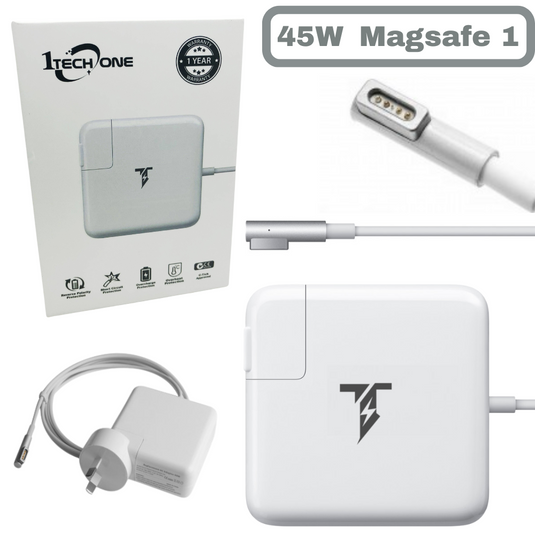 [14.5V-3.1A/45W][Magsafe 1 "L" Tip] Apple MacBook Air 11" 45W Wall Charger Power Adapter (14.5V-3.1A) - Polar Tech Australia