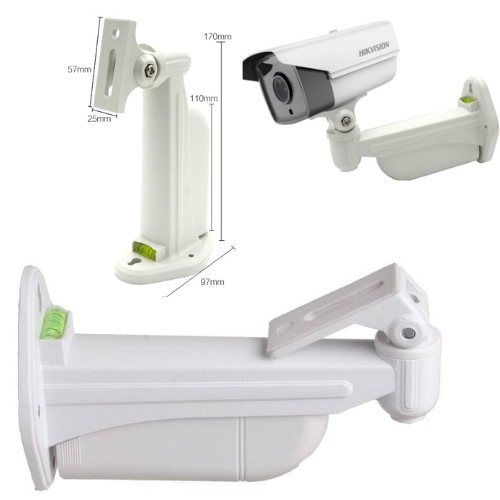 4 Supports Mural Caméra Surveillance - Universel, Plastique, Adhésif Fort Intérieur/Extérieur