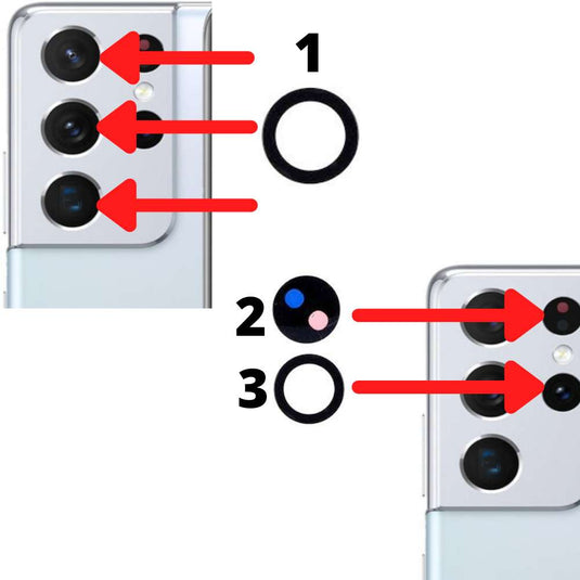 Samsung Galaxy S21 Ultra Back Rear Camera Glass Lens - Polar Tech Australia