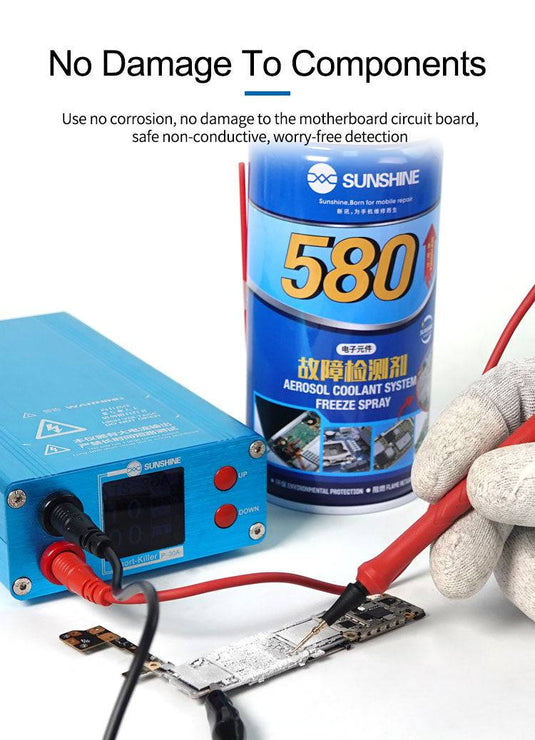 Sunshine SS-580 Aerosol Coolant System Freeze Spray Logic Board Inspection Tool 400ML - Polar Tech Australia