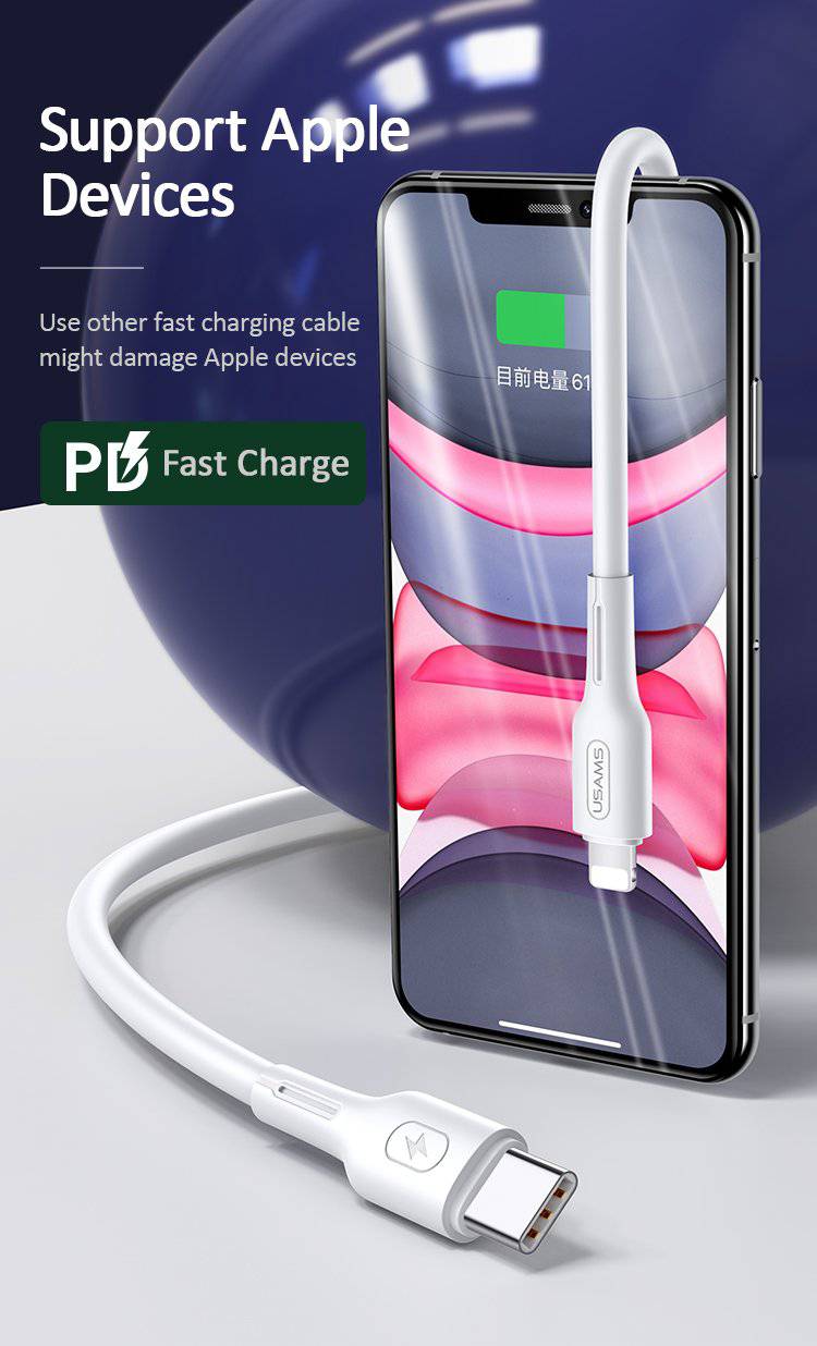Cargue la imagen en el visor de la galería, US-SJ406 U43 Type-C TO Lightning PD Fast Charging & Data Cable - Polar Tech Australia