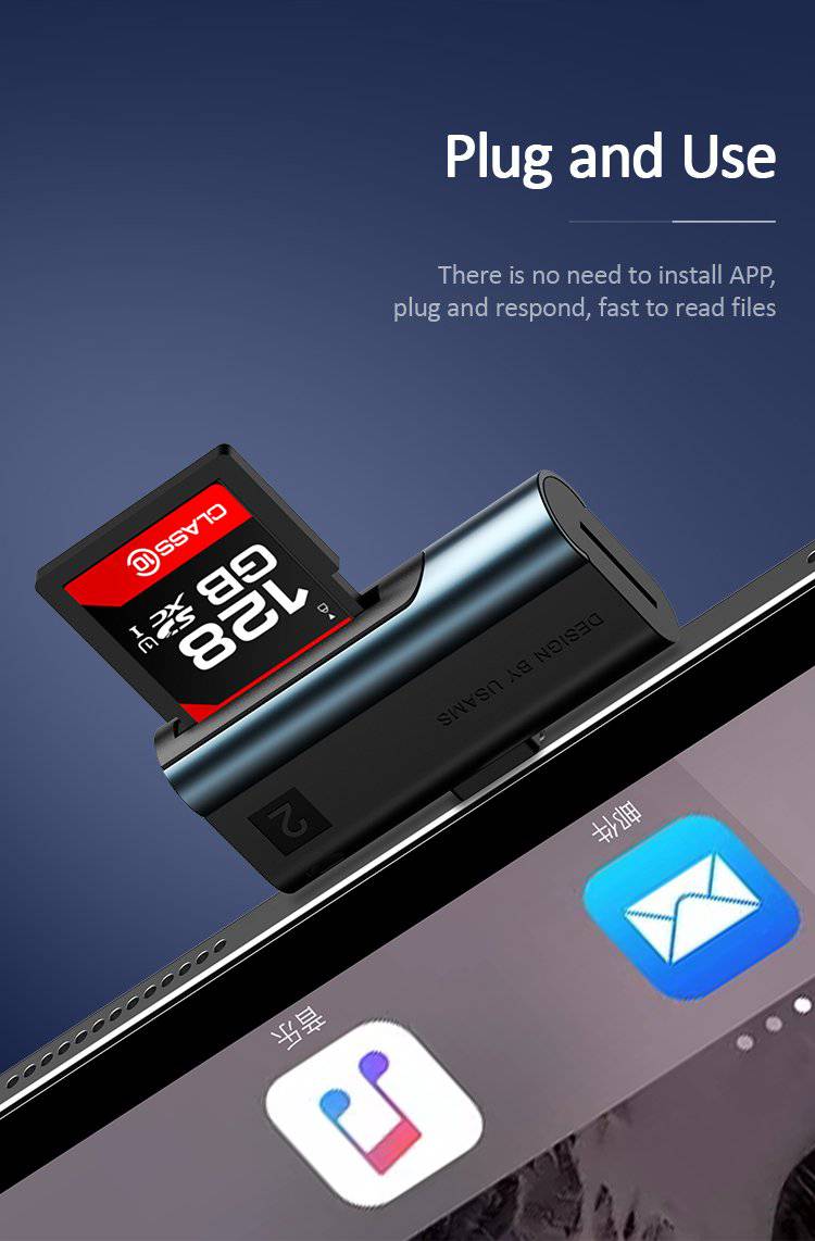 Load image into Gallery viewer, USAMS US-SJ430 Lightning Port Card Reader (SD card+TF card) - Polar Tech Australia