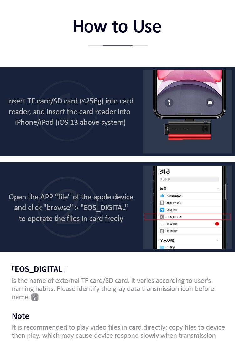 Load image into Gallery viewer, USAMS US-SJ430 Lightning Port Card Reader (SD card+TF card) - Polar Tech Australia