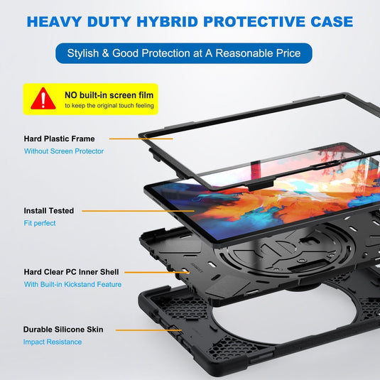 Lenovo Tablet 10.3" Inch Tab M10 FHD Plus (TB-X606) 360 Rotation Heavy Duty Kid Friendly Handle Case - Polar Tech Australia