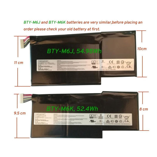 [BTY-M6J] MSI GS63 7RD-077AU / GS63VR 7RF-218NE Series Replacement Battery - Polar Tech Australia