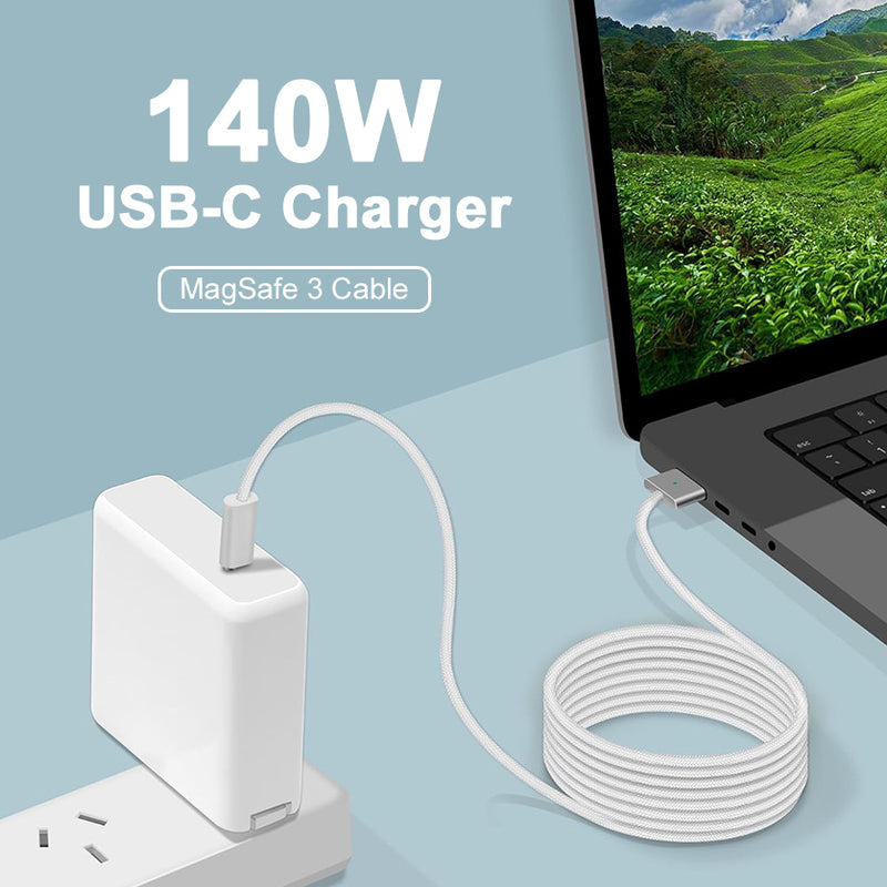 Chargez l&#39;image dans la visionneuse de la galerie, [2M] Type-C / USB-C to Magsafe 3 PD 140W Braided Heavy Duty Cable - Polar Tech Australia
