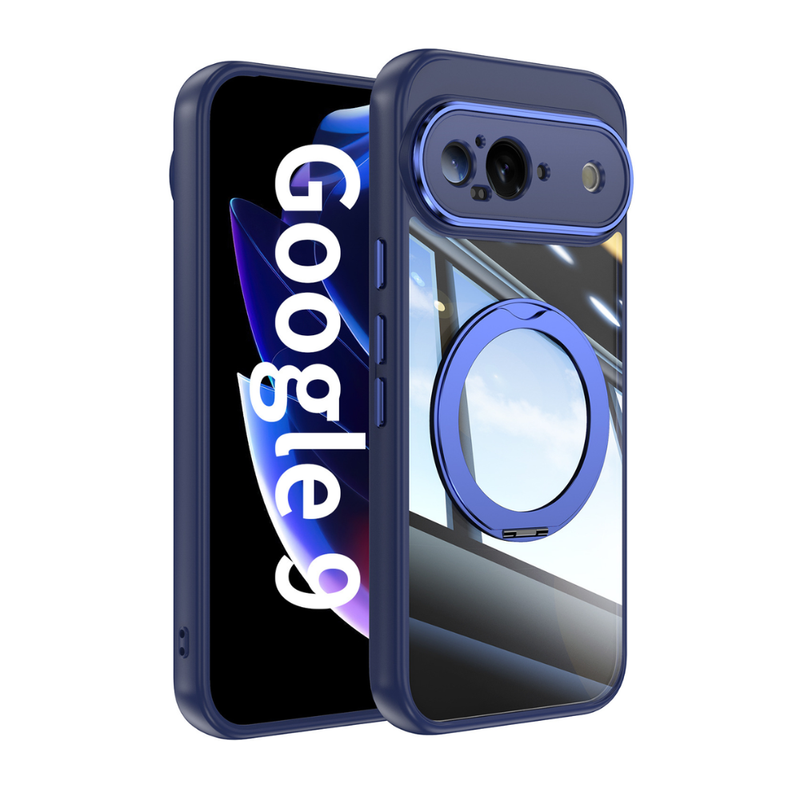 Load image into Gallery viewer, [Magnetic Kickstand] Google Pixel 9A - Matte 360° Rotatable TPU + PC + Metal Transparent Shockproof Phone Case - Polar Tech Australia

