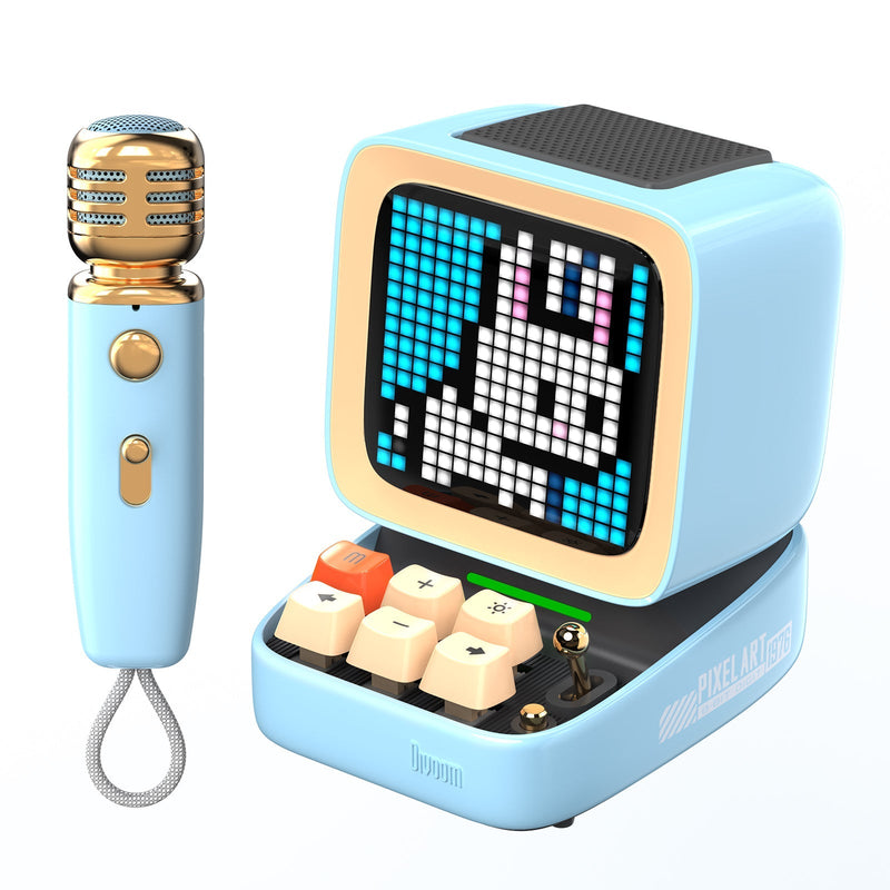 Cargue la imagen en el visor de la galería, Divoom Ditoo-Mic Mini Karaoke Machine Pixel Art Singing Bluetooth Speaker With Pixel Display, Microphone
