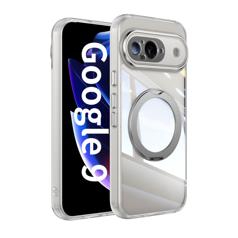 Load image into Gallery viewer, [Magnetic Kickstand] Google Pixel 9A - Matte 360° Rotatable TPU + PC + Metal Transparent Shockproof Phone Case - Polar Tech Australia
