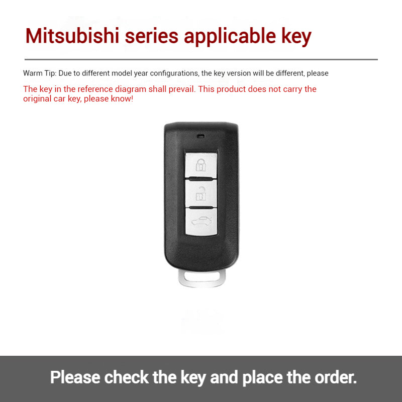 Chargez l&#39;image dans la visionneuse de la galerie, Mitsubishi Zinc Alloy + Silicone Car Key Fob Case Cover For Outlander, Eclipse Cross, ASX, Pajero, Lancer
