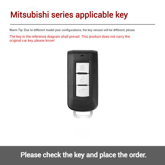 Mitsubishi Zinc Alloy + Silicone Car Key Fob Case Cover For Outlander, Eclipse Cross, ASX, Pajero, Lancer