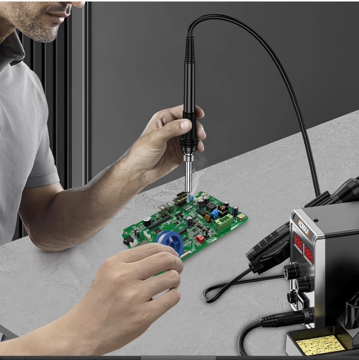 Load image into Gallery viewer, Komax 700W High Power 2 in 1 Soldering &amp; Heating Hot Air Gun SMD Rework Station Soldering Station
