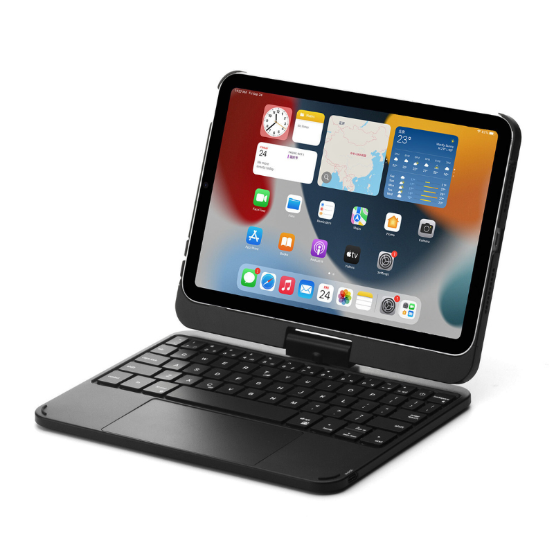 Cargue la imagen en el visor de la galería, 360 Degree Rotating Wireless Touchpad Keyboard Cover Case for iPad Mini 6/7 8.3&#39;&#39; 6/7th Gen 2021/2024 - KIBO
