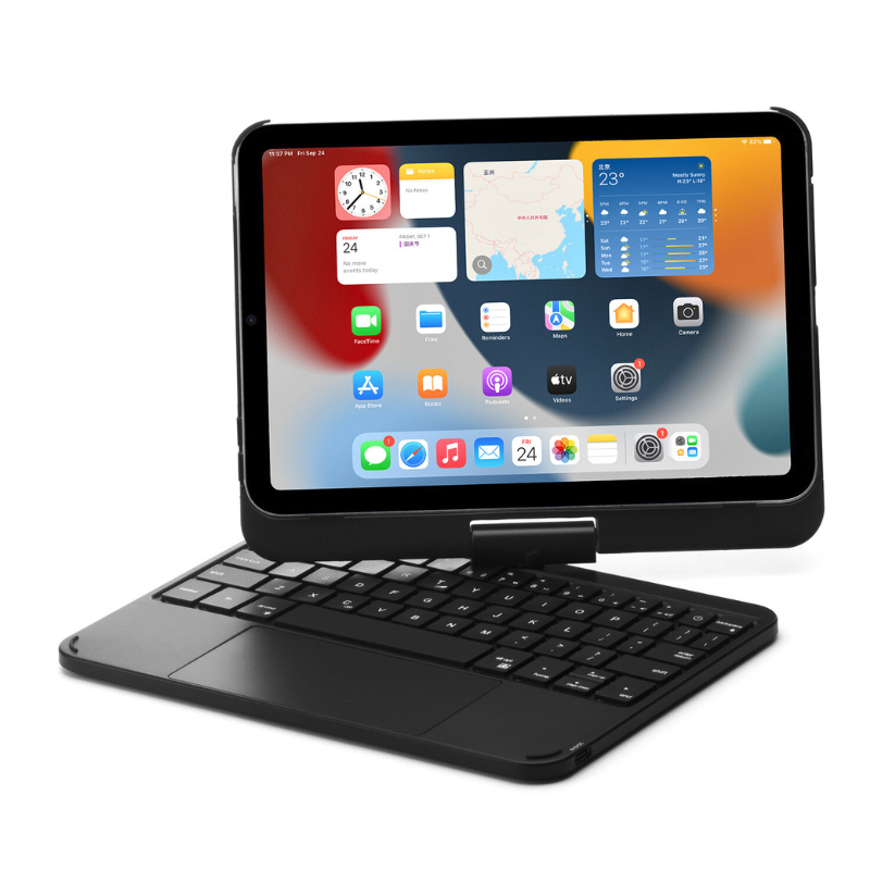Cargue la imagen en el visor de la galería, 360 Degree Rotating Wireless Touchpad Keyboard Cover Case for iPad Mini 6/7 8.3&#39;&#39; 6/7th Gen 2021/2024 - KIBO
