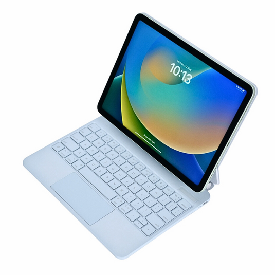 Magic Magnetic Floating Trackpad Wireless 7 Multi-Color Backlit Keyboard Case for Apple iPad 10.9” & 11“ 10/11th Gen (2022/2025)