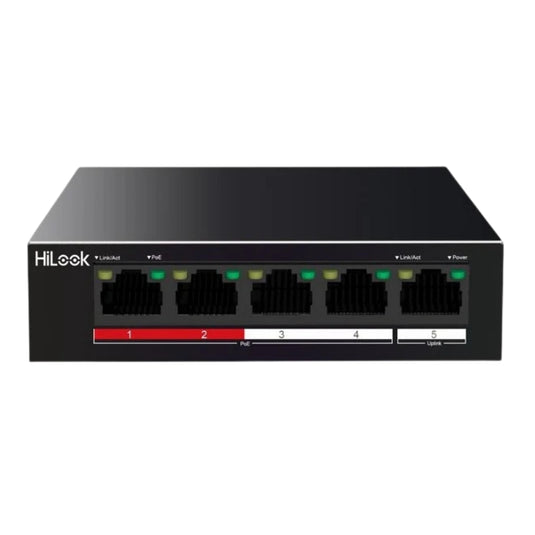 [Hilook-NS-0105P-35(B)] Hikvision Hilook PoE Switch 4-Port 100Mbps Long Range Unmanaged PoE - Polar Tech Australia