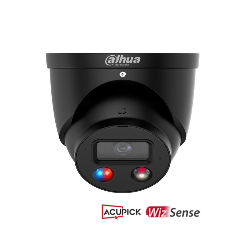 Load image into Gallery viewer, [DH-IPC-HDW3649H-AS-PV-ANZ-S2-BLK] Dahua WizSense Series 6MP TiOC 3.0 Active Deterrence Black Eyeball Network Camera with 2.8mm Fixed Lens and AcuPick Technology IP67
