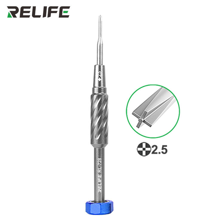 Cargue la imagen en el visor de la galería, [RL-728] Relife RL-728 S2 Steel Strong Magnetic Extra Hard Anti-slip 2D Screwdriver for Phone Repair

