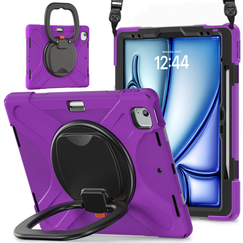Cargue la imagen en el visor de la galería, Lenovo Tab M11 11.0&quot; 2024 (TB-330XU/330FU) - Multifunctional Shockproof Heavy Duty Series Case With Shoulder Strap
