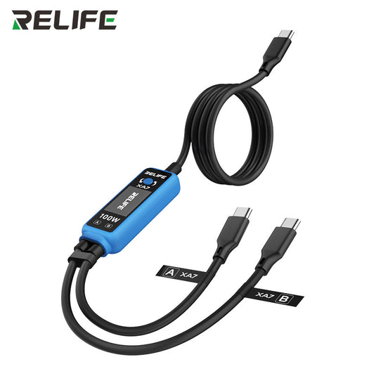 [XA7] RELIFE Digital display 1-to-2 fast charging cable