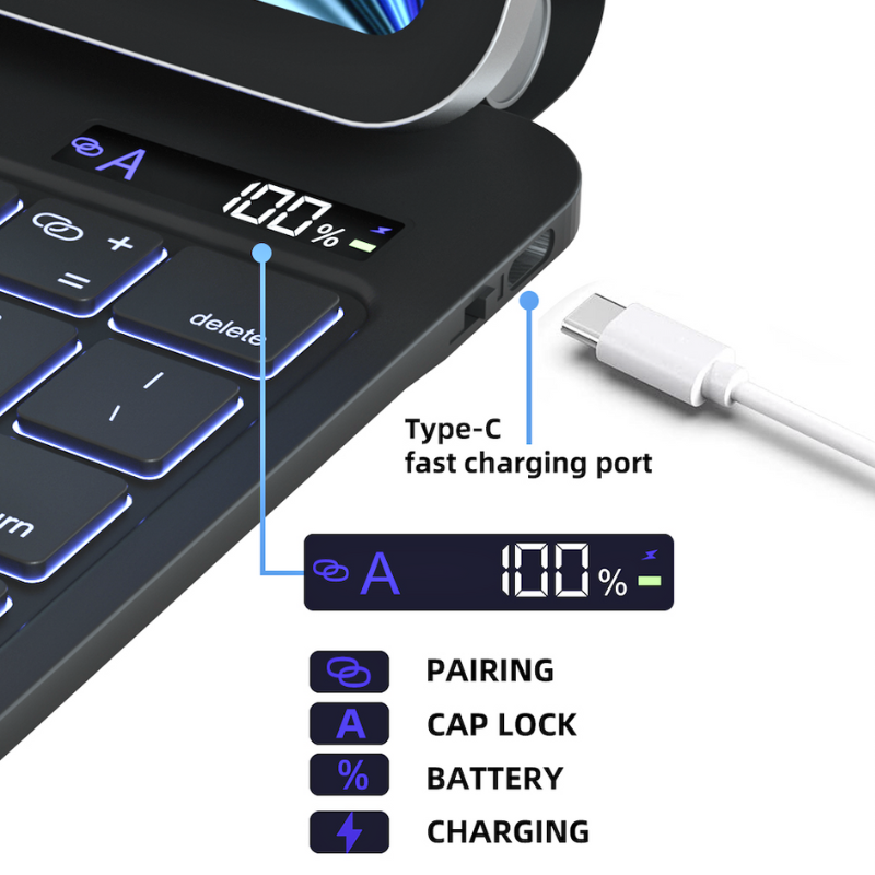 Chargez l&#39;image dans la visionneuse de la galerie, [With Touchpad][Magic Keybord] Apple iPad Pro 13-inch 7th Gen (2024) Smart Multi-Touch Trackpad Magnetic Wireless Keyboard Case With RGB Backlit - Polar Tech Australia
