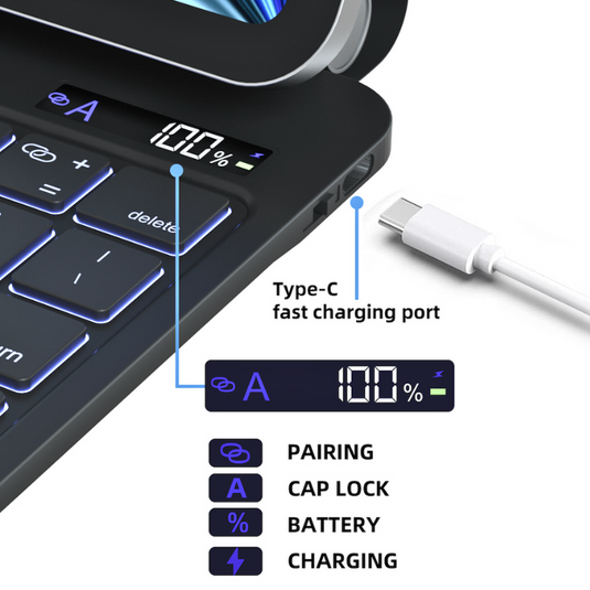 [With Touchpad][Magic Keybord] Apple iPad Pro 13-inch 7th Gen (2024) Smart Multi-Touch Trackpad Magnetic Wireless Keyboard Case With RGB Backlit - Polar Tech Australia